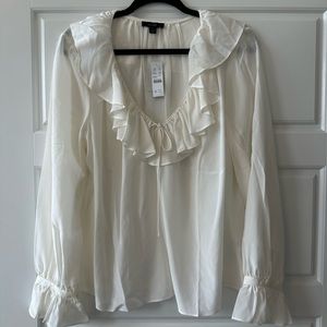 J.Crew Women’s Ruffle Peasant Top